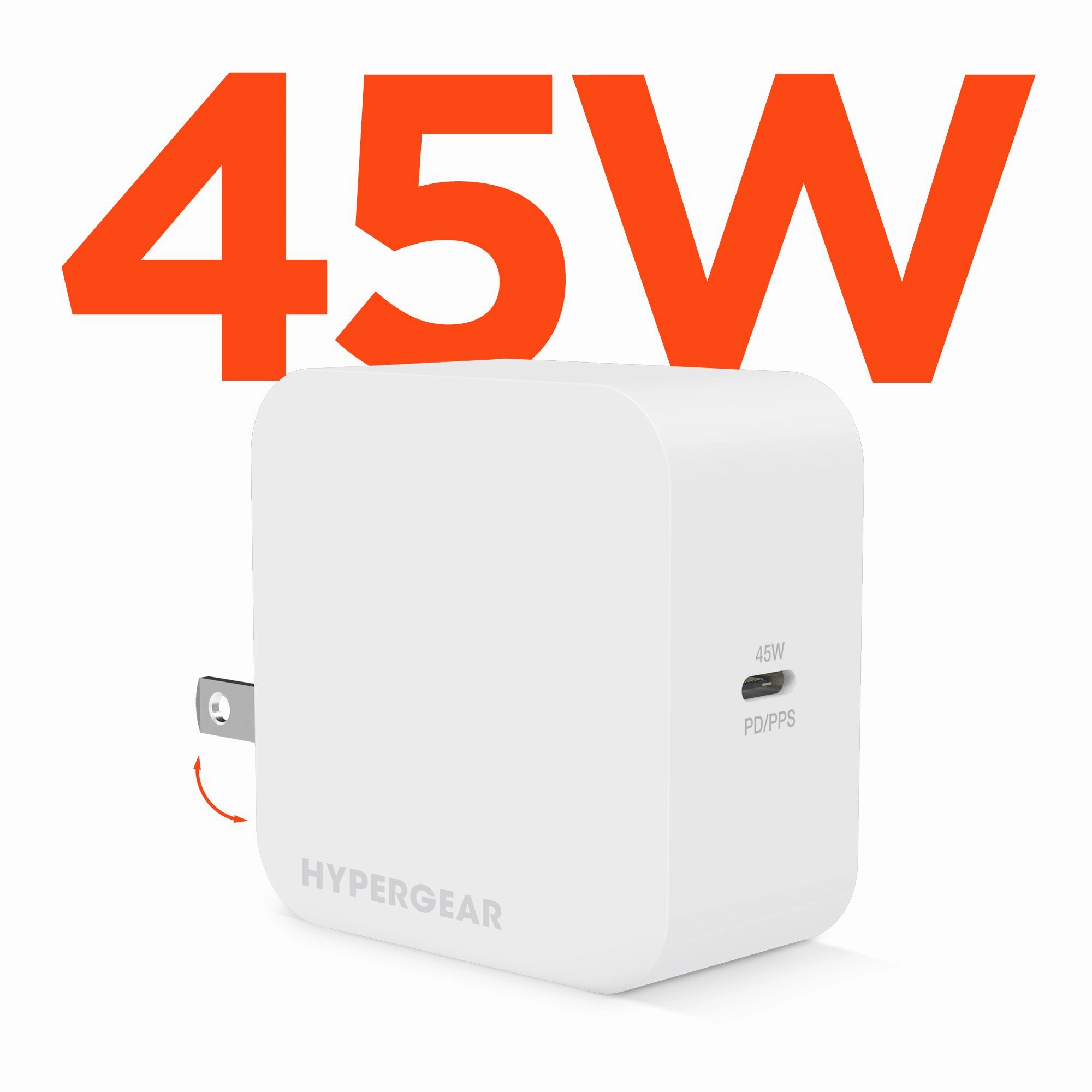 Grab It Now Online Exclusive Steal Speedboost 45W Usb-C Pd Laptop Wall Charger With Pps | White
