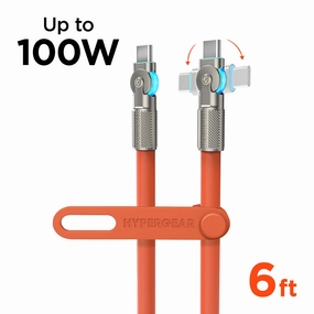 Chunky180 100W Usb-C To Usb-C Rugged Fast Charge Cable | 6Ft | Orange Todays Hot Pick Hot Offer Inside