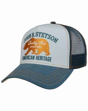 Stetson Jbs Bear Blue Trucker Cap Special Occasion Discount Price Drop Alert