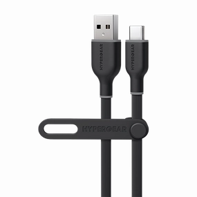 Special Steal Event Special Deal Frenzy Flexi Pro Usb To Usb-C Soft-Touch Silicone Charge & Sync Cable | 10Ft | Black
