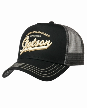 Trending Savings Now Hot Item Clearance Stetson American Heritage Classic Black Trucker Cap