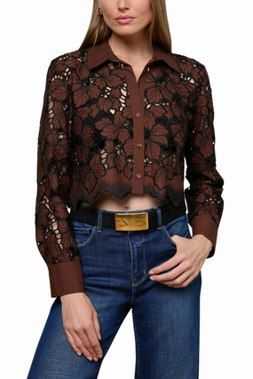 Grab Save Today Last Chance Steal Seychelle Cropped Eyelet Blouse