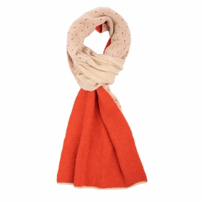 Sweet Deal Inside Best Seller Deal Orange And Beige Cashmere Neck Warmer