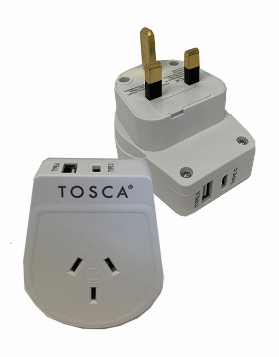 Flash Discount Today Trending Hot Picks Tosca - Tca061 Usb A C Adaptor Uk And Hong Kong - White