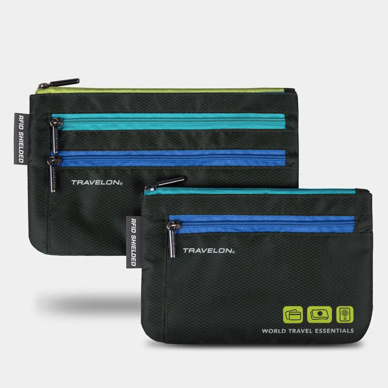 Travelon World Travel Essentials Set Of 2 Currency & Passport Organizers Last Chance Steal Shop Grab Savings