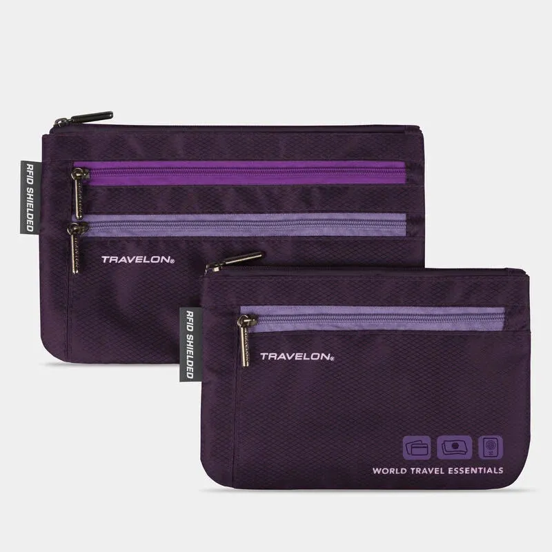 Travelon World Travel Essentials Set Of 2 Currency & Passport Organizers Daily Clearance Deal