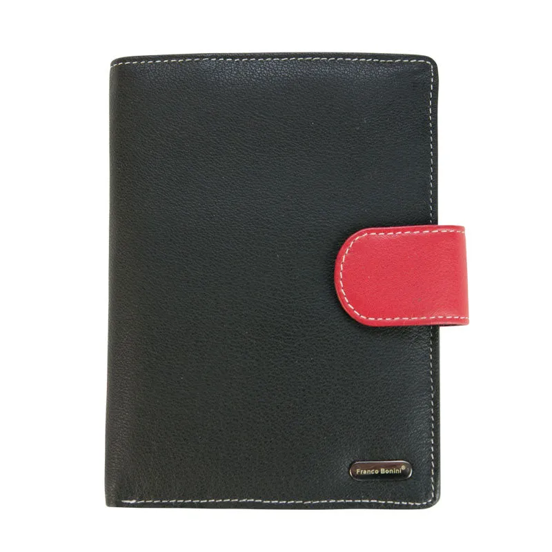 Franco Bonini - 2907 Ladies 22 Card Leather Wallet - Black/Multi Daily Special Offer Sweet Deal Today