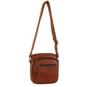 Shop the Savings Pierre Cardin - Pc3764 Leather Mens Cross Body Bag - Cognac