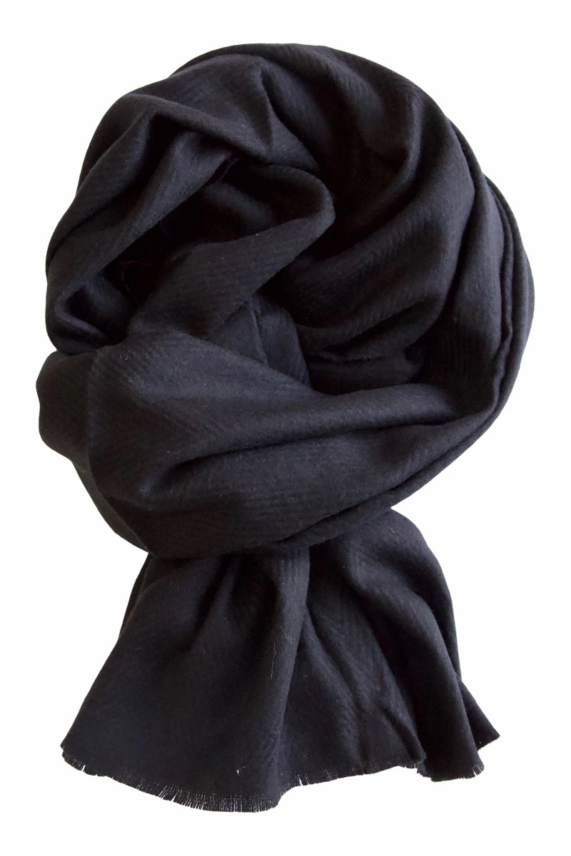 Shop the Savings Daily Clearance Deal Wool Scarf In Herringbone - Black