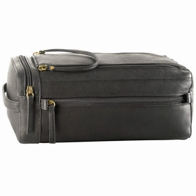 Derek Alexander Leather Toiletry Case Twin Top Zip Mega Discount Event