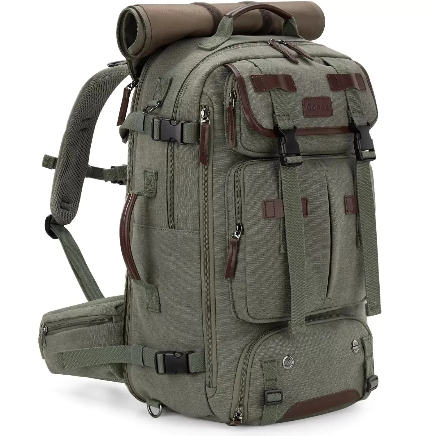 Save Today Only Exclusive Deal Inside Gonex Vintage Canvas Backpack, 3 In 1 Convertible Travel Bag