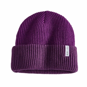 Autumn Youth Blocked Beanie - Eggplant Sale Ending Soon Hot Clearance Now