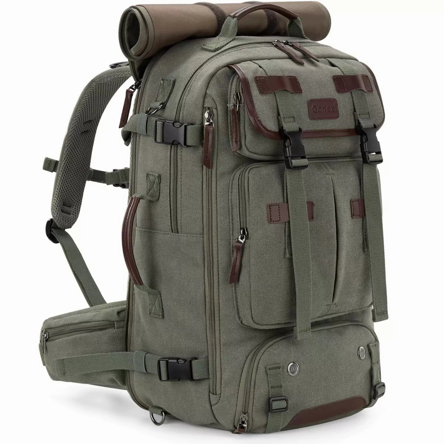 Sale Ending Soon Gonex Vintage Canvas Backpack, 3 In 1 Convertible Travel Bag