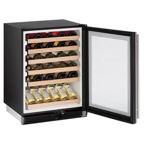 U-Line U1024WCS00B 1024Wc 24" Wine Refrigerator With Stainless Frame Finish (115 V/60 Hz Volts /60 Hz Hz)