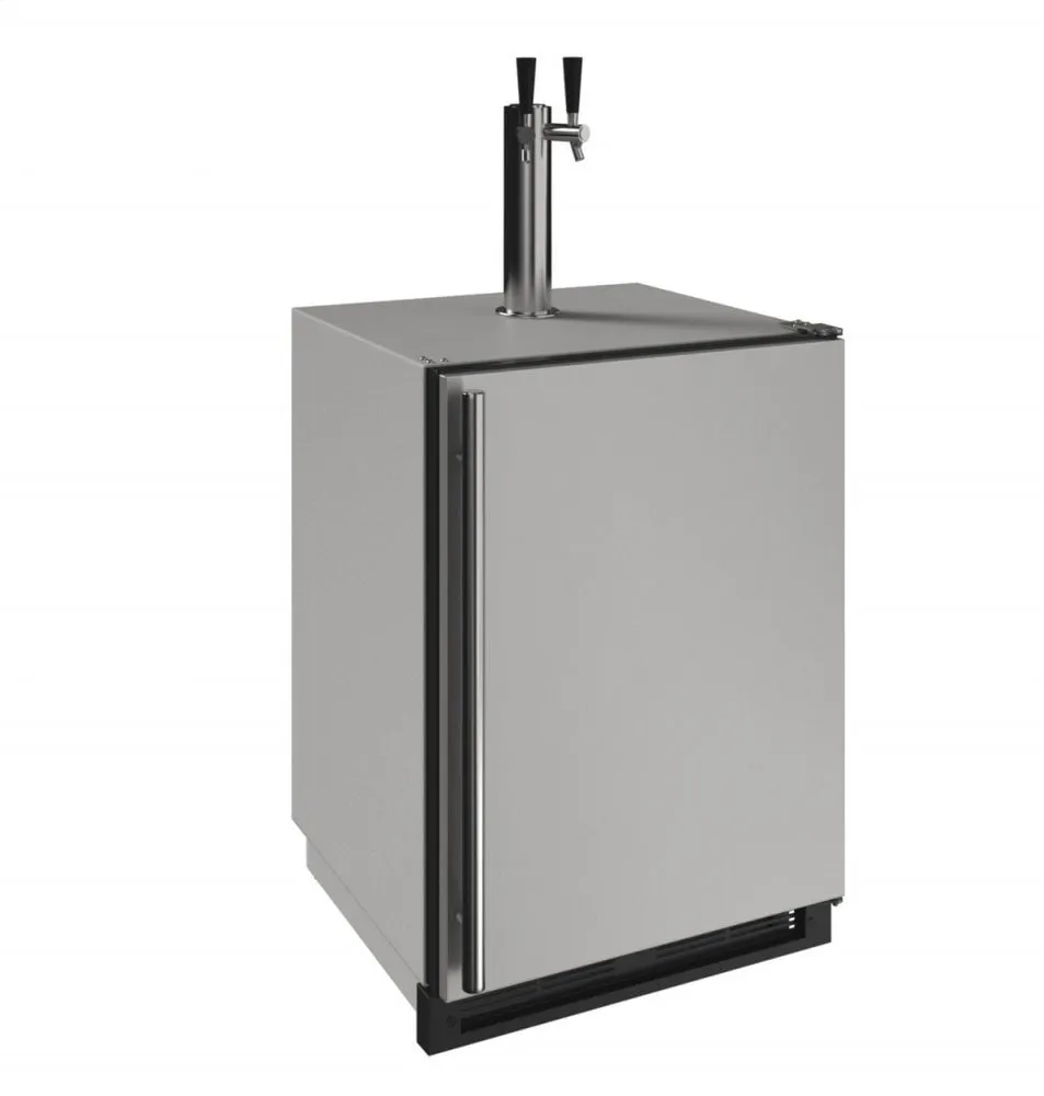 U-Line U1224KEGRSOD00A 1000 Series 24" Outdoor Keg Refrigerator With Stainless Solid Finish And Field Reversible Door Swing (115 Volts / 60 Hz)