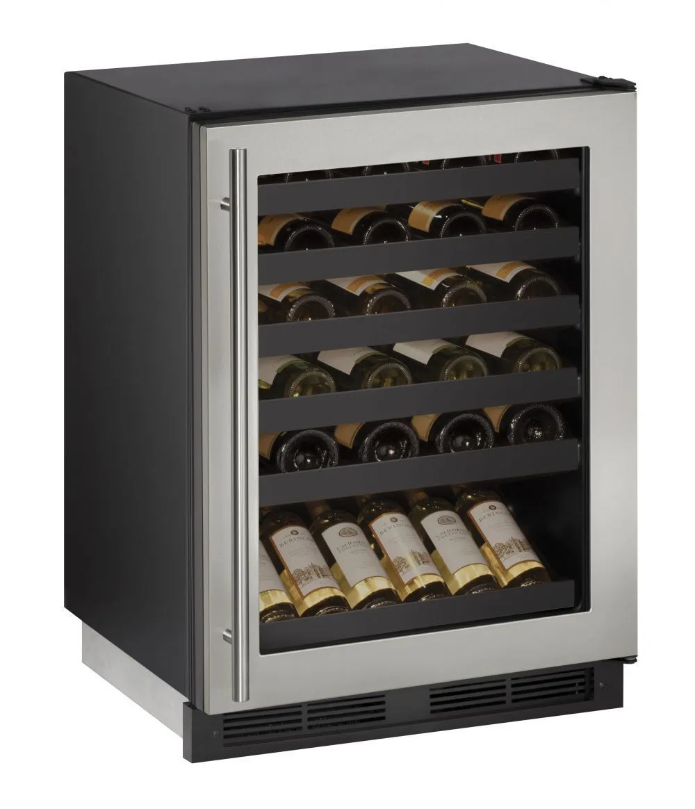 U-Line U1224WCS00B 1224Wc 24" Wine Refrigerator With Stainless Frame Finish (115 V/60 Hz Volts /60 Hz Hz)