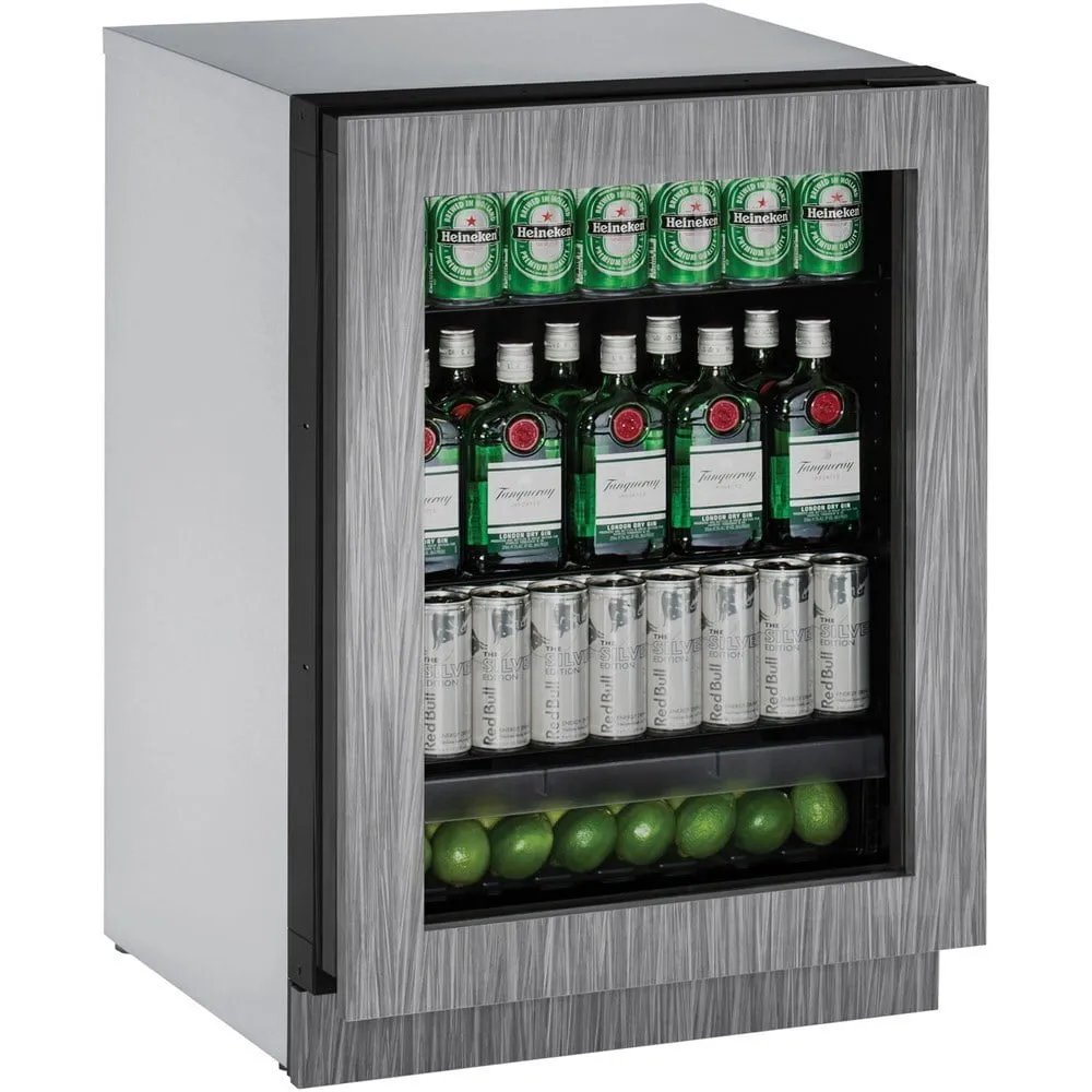 U-Line U2224RGLINT00A 2224Rgl Refrigerator 24" Rhh Glass Door