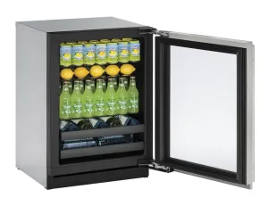 U-Line U3024BEVS01A 24" Beverage Center Stainless Frame Left-Hand Hinge