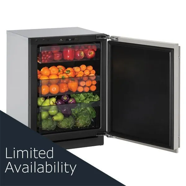 U-Line U3024RS00B 3024R 24" Refrigerator With Stainless Solid Finish And Field Reversible Door Swing (115 V/60 Hz Volts /60 Hz Hz)