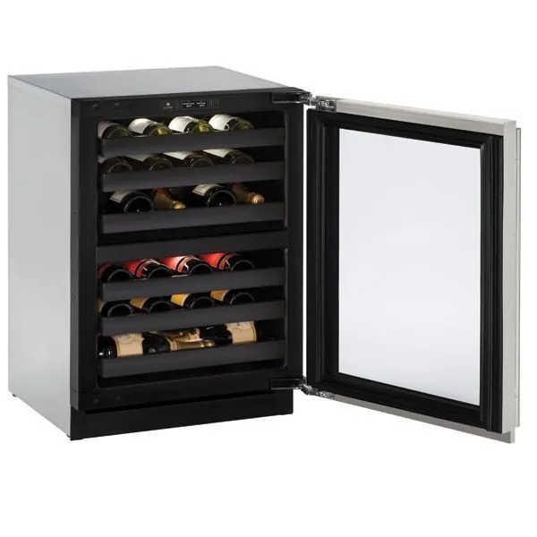 U-Line U3024ZWCS00B 3024Zwc 24" Dual-Zone Wine Refrigerator With Stainless Frame Finish And Field Reversible Door Swing (115 V/60 Hz Volts /60 Hz Hz)