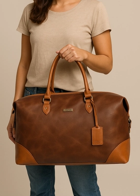 Vegas - The Brown Leather Duffle / Luggage Bag Clearance Blowout Big Hot Sale