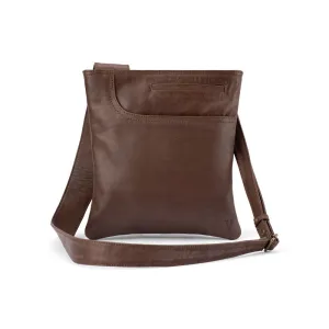 Clearance Savings Now Verona - Vcb-02 Square Leather Sling Sidebag - Mocca
