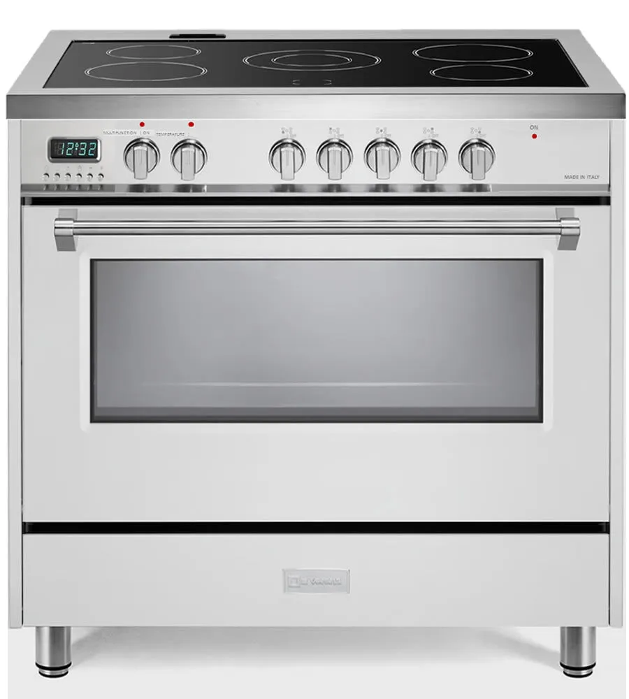 Verona VDFSEE365W White 36" Designer Electric Glass Top Range - Designer Series