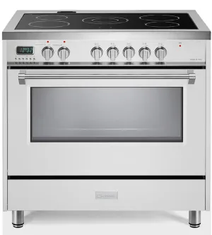Verona VDFSEE365W White 36" Designer Electric Glass Top Range - Designer Series