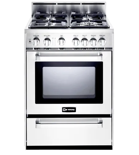 Verona VEFSGG244NW White 24" Gas Range