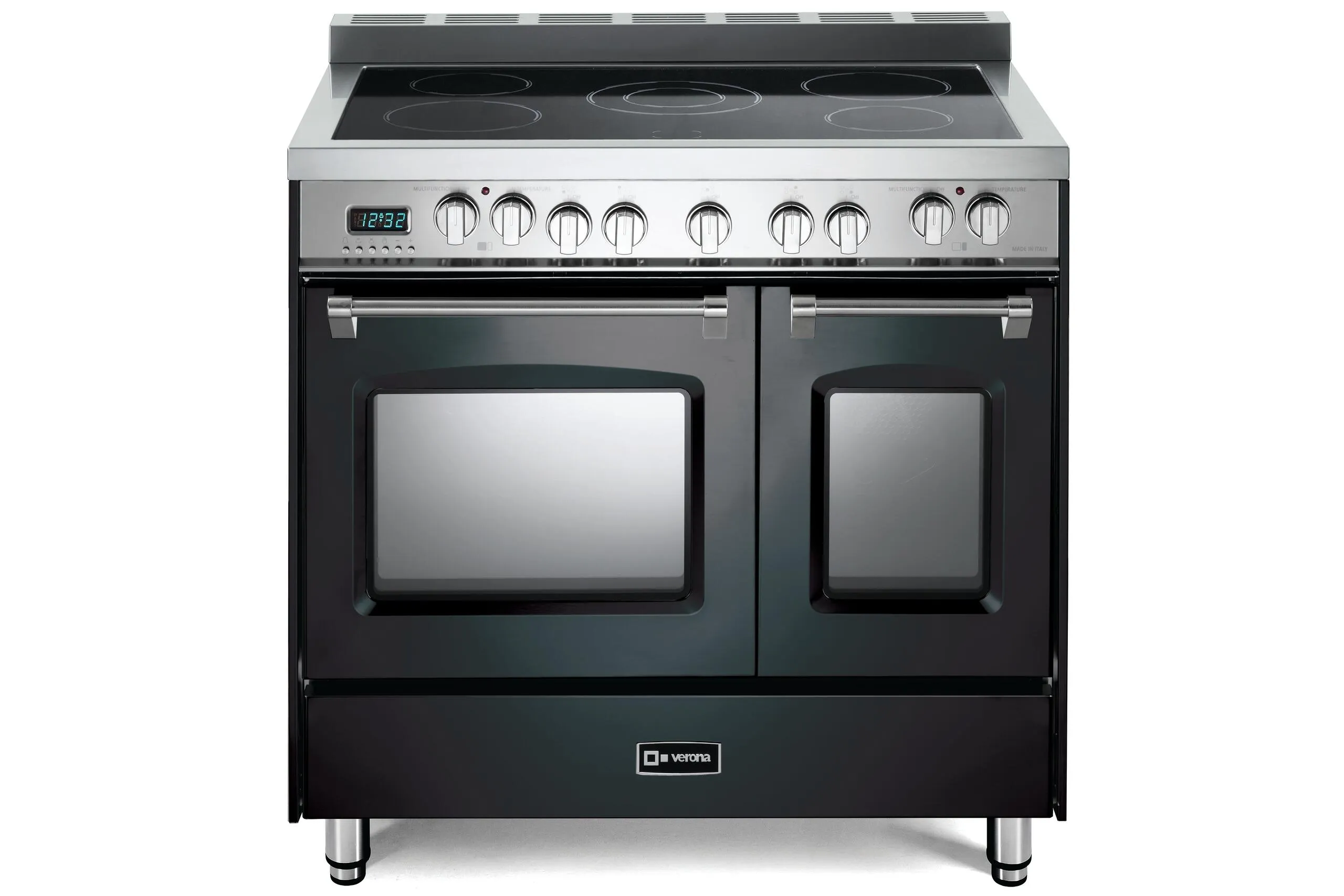 Verona VPFSEE365DE Prestige 36" Electric Glass Top Double Oven Range - Matte Black