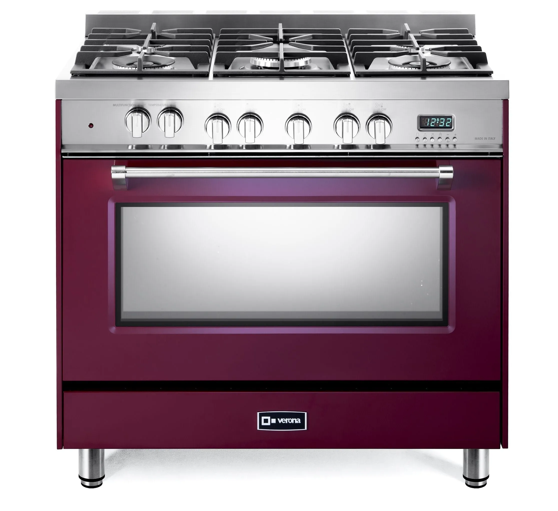 Verona VPFSGG365BU Burgundy 36" Prestige Gas Range