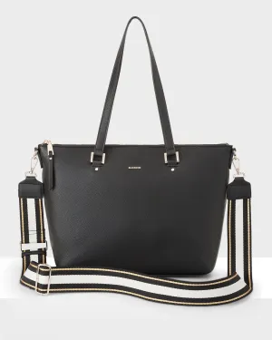Online Deal Frenzy Grab It Before Gone Vivian Medium Zip Top Tote With Metallic Stripe Strap