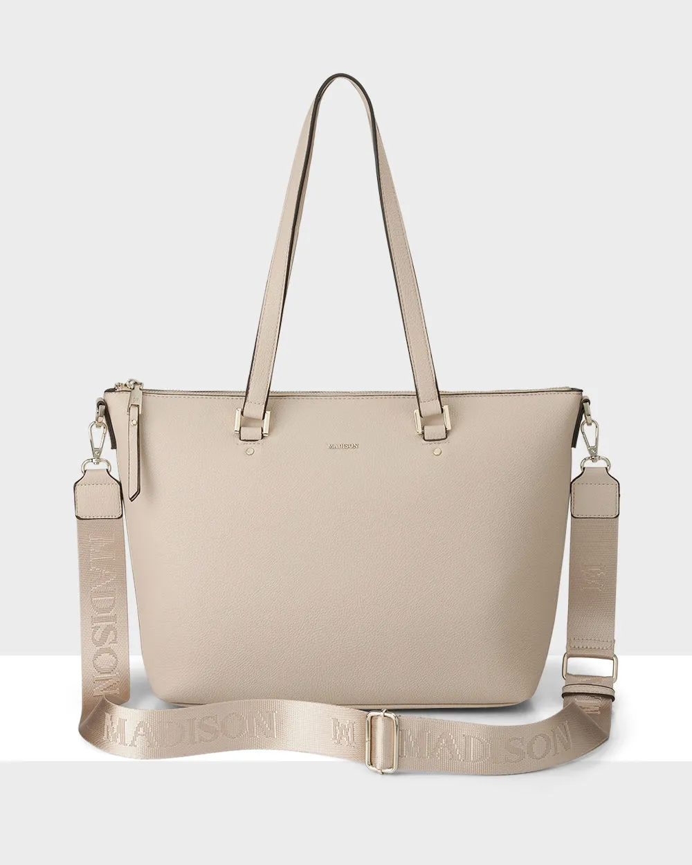 Vivian Medium Zip Top Tote With Monogram Strap Limited Stock Deals