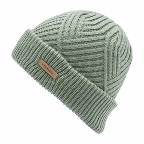 Price Slash Today Volcom Stone Knit Beanie - Lichen Green