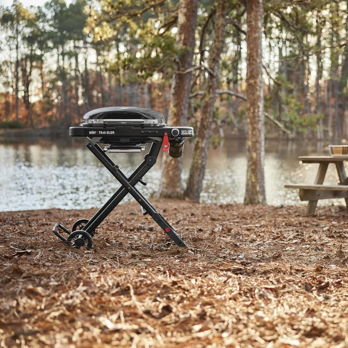Weber 1500460 Weber Traveler Compact Portable Gas Grill - Black