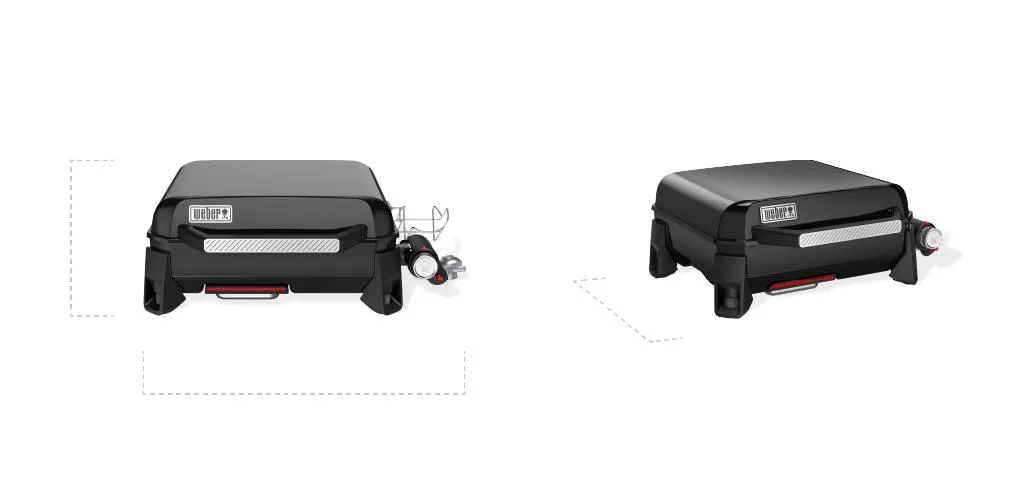 Weber 1500532 Slate 22 Rust-Resistant Tabletop Griddle - Black
