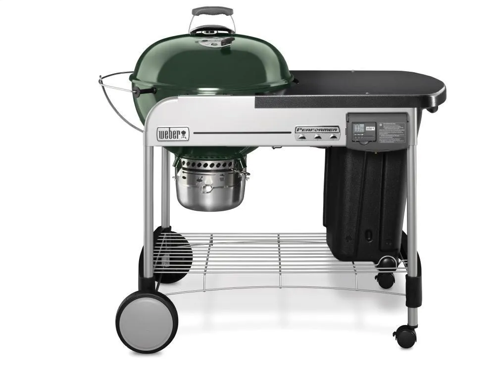 Weber 15507001 Performer Deluxe Charcoal Grill - 22 Inch Green
