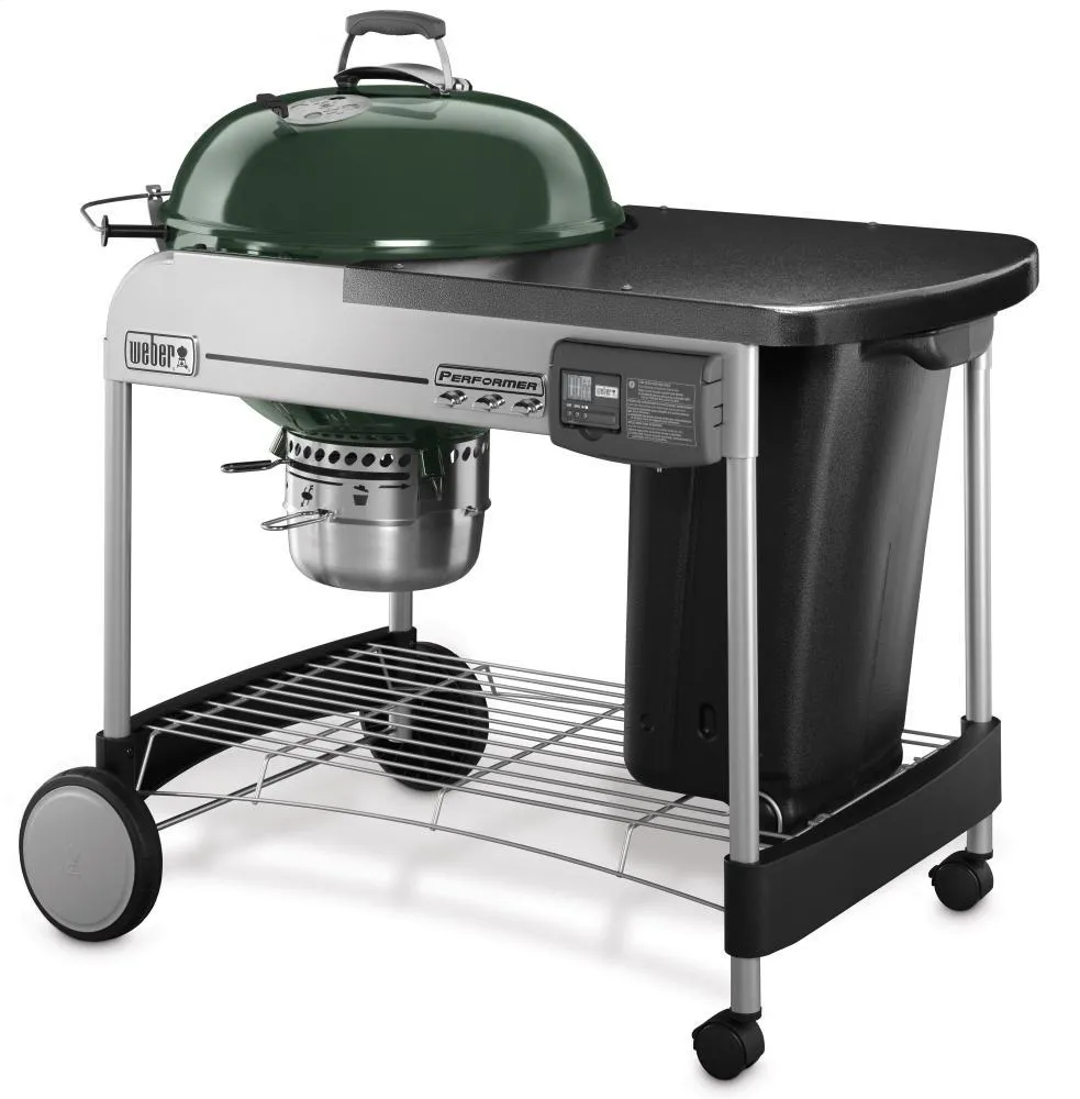 Weber 15507001 Performer Deluxe Charcoal Grill - 22 Inch Green
