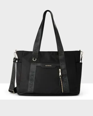 Anita Large Nylon Tote Bag With Monogram Webbing Strap Gift Ideas Galore