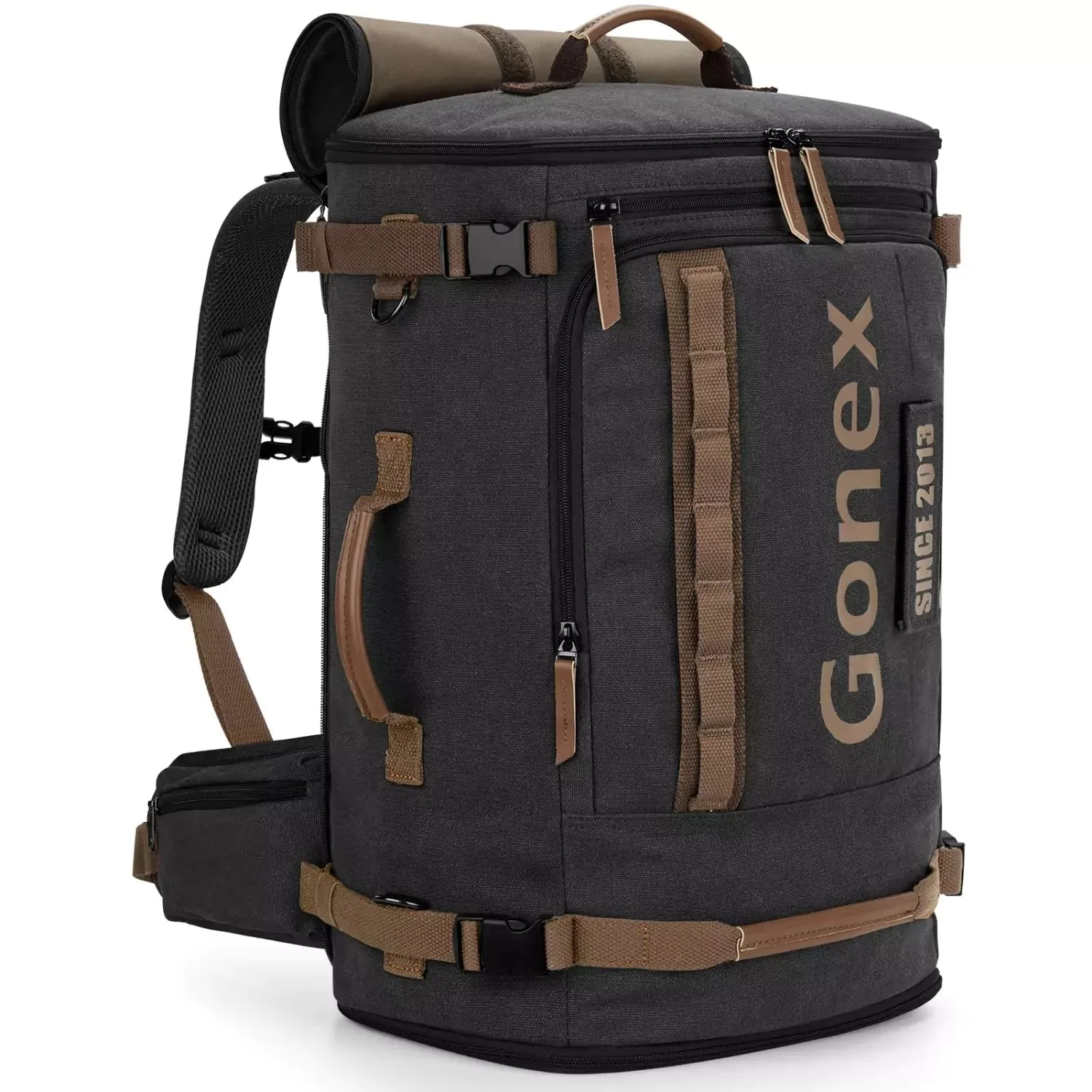 Clearance Alert Now Gonex Canvas Laptop Backpack With Velcro Patch