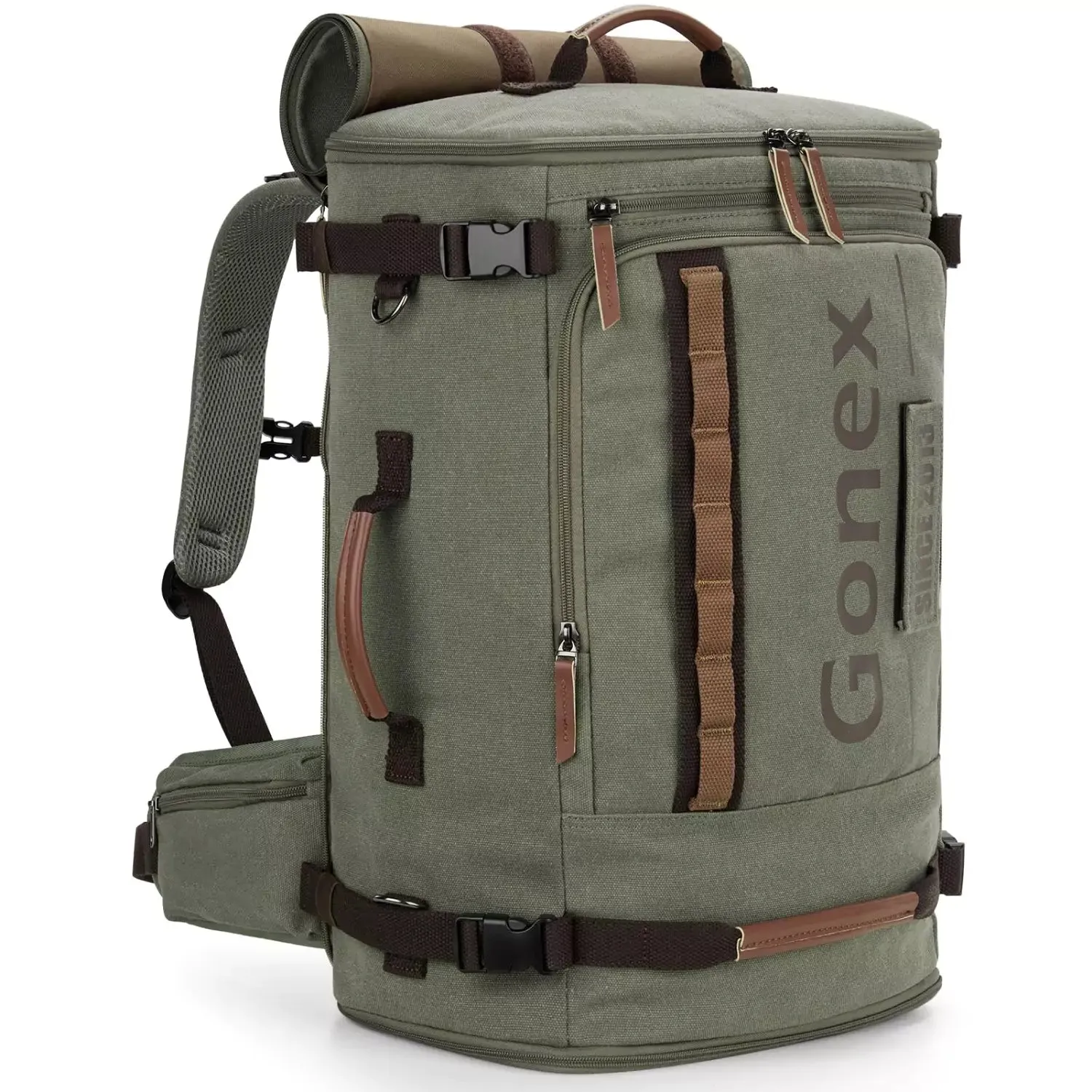 Gonex Canvas Laptop Backpack With Velcro Patch Trending Offer Today