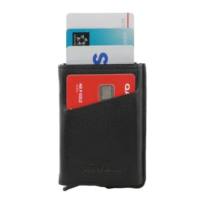 Pierre Cardin - Vert Leather Card Holder W Slider Pc3643 - Black Big Savings Event