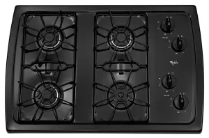 Whirlpool W3CG3014XB 30-Inch Gas Cooktop With 5,000 Btu Accusimmer Burner