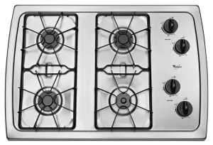 Whirlpool W3CG3014XS 30-Inch Gas Cooktop With 5,000 Btu Accusimmer Burner