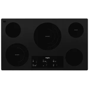 Whirlpool WCE97US6KB 36-Inch Electric Ceramic Glass Cooktop With Triple Radiant Element
