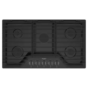 Whirlpool WCGK5036PV 36-Inch Gas Cooktop With Ez-2-Lift&#8482; Hinged Cast-Iron Grates