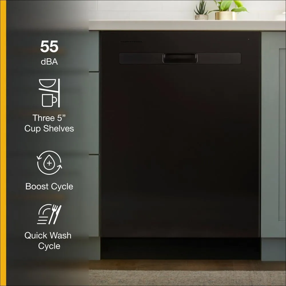 Whirlpool WDP540HAMB 55 Dba Quiet Dishwasher With Boost Cycle And Pocket Handle