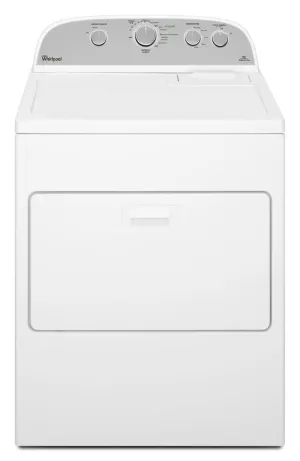 Whirlpool WED5000DW 7.0 Cu.Ft Top Load Electric Dryer With Wrinkle Shield Plus