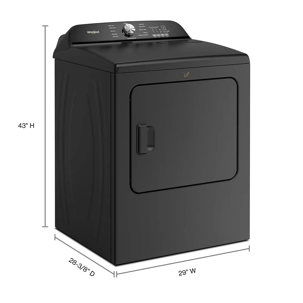 Whirlpool WED6150PB 7.0 Cu. Ft. Whirlpool Top Load Electric Dryer With Moisture Sensor