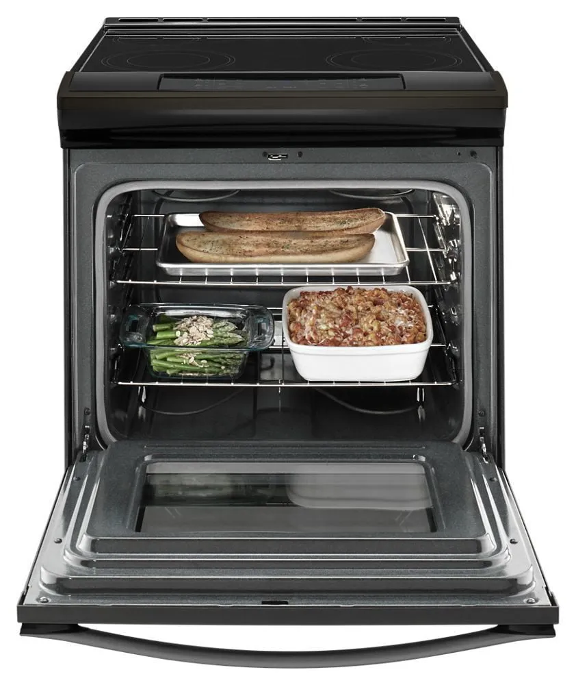 Whirlpool WEE510S0FV 4.8 Cu. Ft. Guided Electric Front Control Range With The Easy-Wipe Ceramic Glass Cooktop